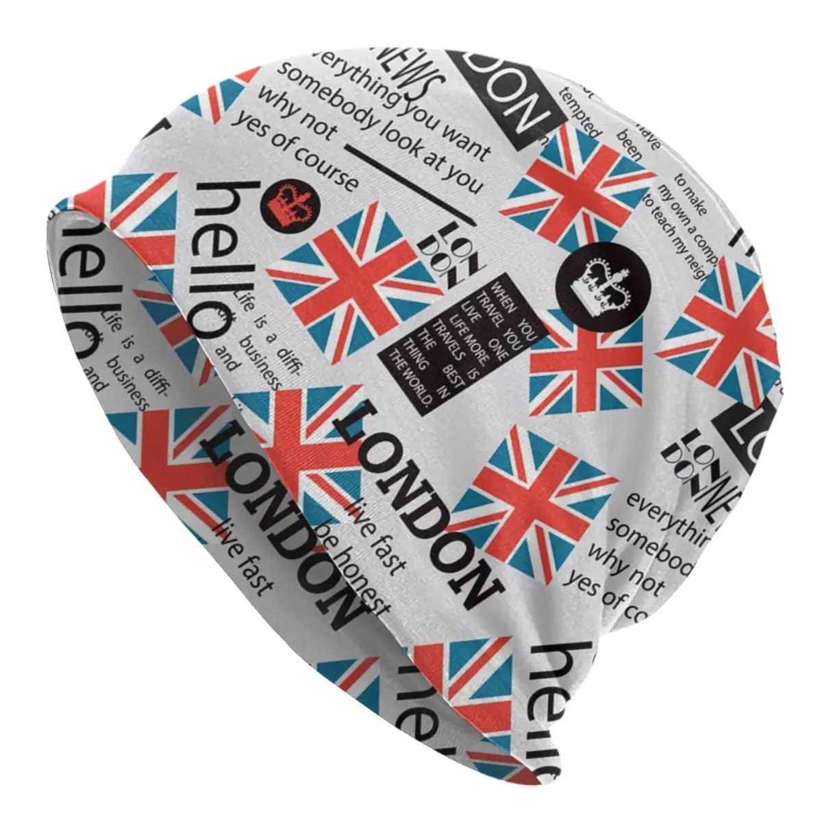 Marea Britanie Pavilion de Imprimare Chelioși Căciuli Sepci Unisex de Iarna de Cald Tricot Pălărie marea BRITANIE Londra Simbol Britanic Capota Pălării în aer liber, Cap de Schi