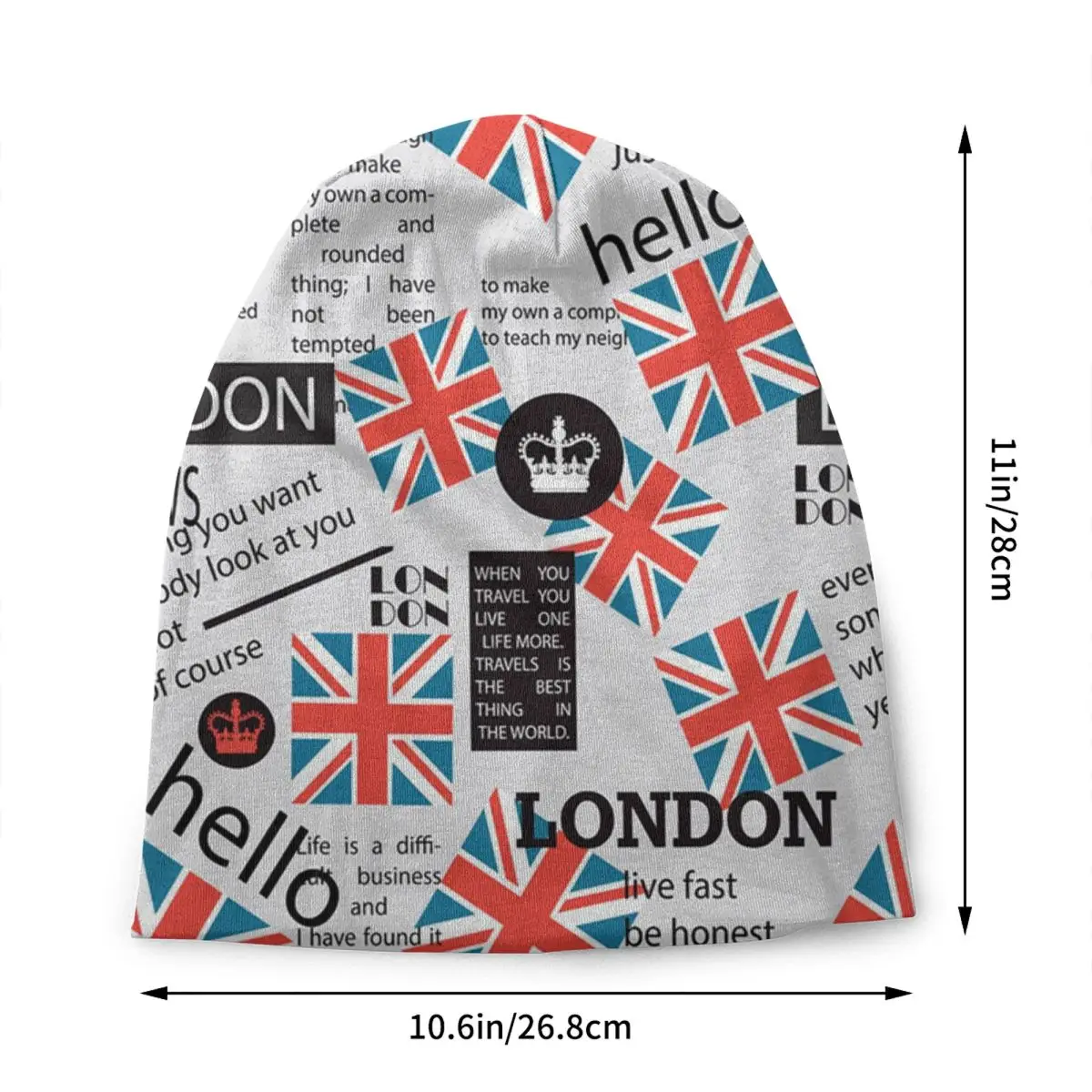 Marea Britanie Pavilion de Imprimare Chelioși Căciuli Sepci Unisex de Iarna de Cald Tricot Pălărie marea BRITANIE Londra Simbol Britanic Capota Pălării în aer liber, Cap de Schi