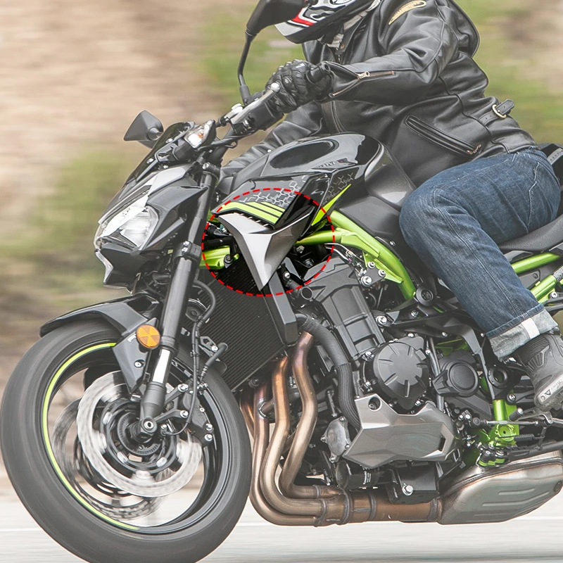 Motocicleta Carenaj Piese din Plastic ABS, Nevopsit Stânga Dreapta carenaj Radiator Panou de Acoperire potrivit pentru Kawasaki Z900 2020 2021 2022