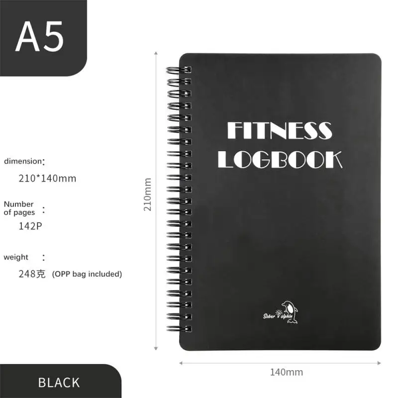 Bine-proiectat Carte de Fitness Elegant de Înaltă calitate Exercițiu agenda B034 Nou Jurnal de Vânzare Fierbinte Jurnalul Notebook 71 Pagini