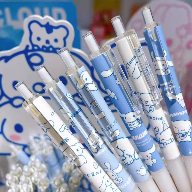 6pcs Sanrio Pochacco Neutru Pen Desene animate Model Kawaii Apăsați Pix cu Gel Birou Elev de Școală Consumabile de Papetărie Fete Cadou