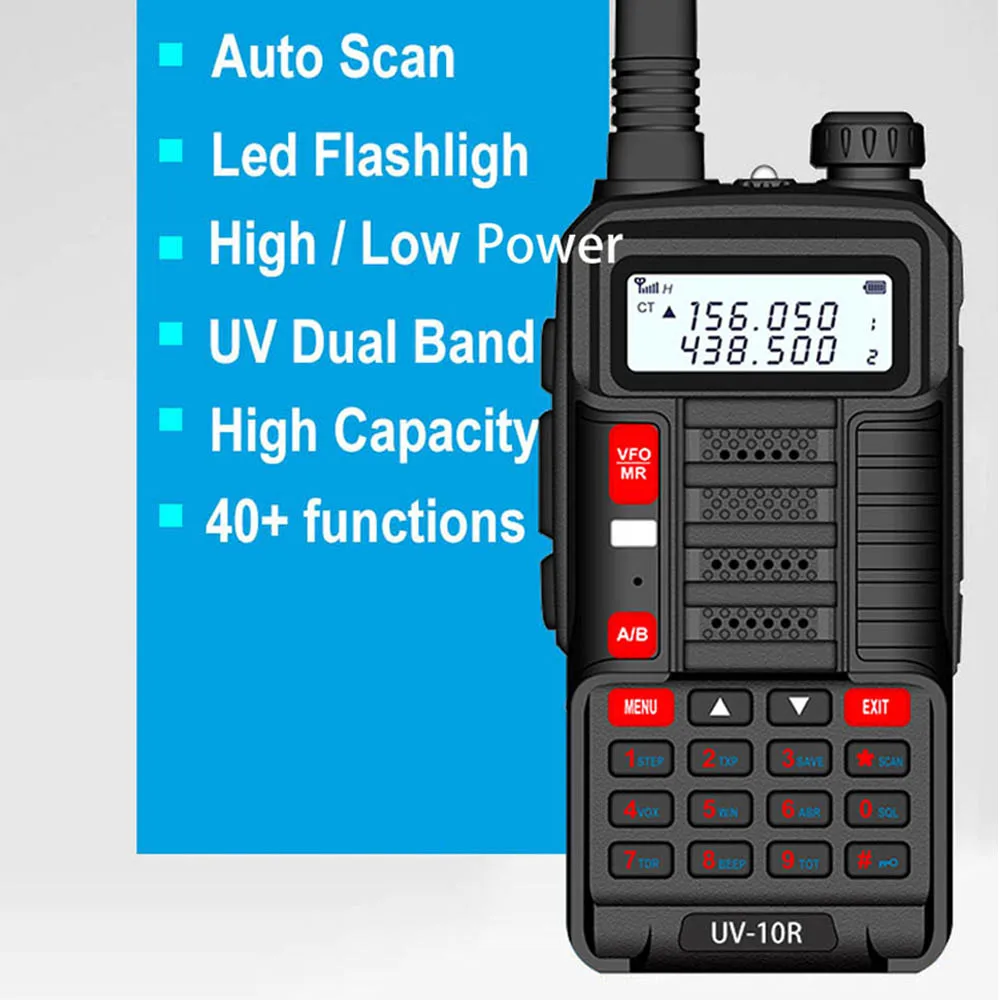Baufeng 2022 UV 10R 10W Sat de Munte walkie talkie 50 km Mai mult Decât UV82 plus UV 9R plus frecvență de Două Fel de Radio comunicador