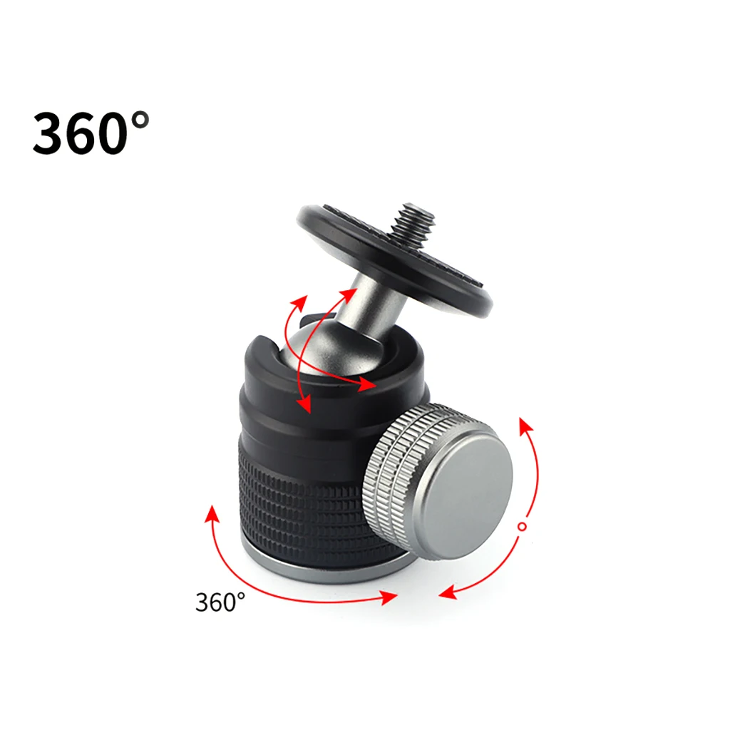 360° Pivotant Mini Capul Mingea Adaptor Suport Camera 1/4 3/8 Surub Montare Trepied Camera Cușcă De Lumină Monitor Titularul De Telefon Suport