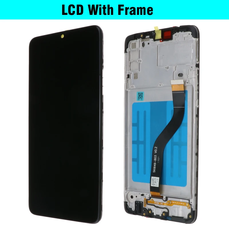 10buc/lot Original Display pentru SAMSUNG Galaxy A20s LCD Touch Ecran Digitizor Cu Cadru Înlocuitor Pentru SM-A207F SM-A207G LCD