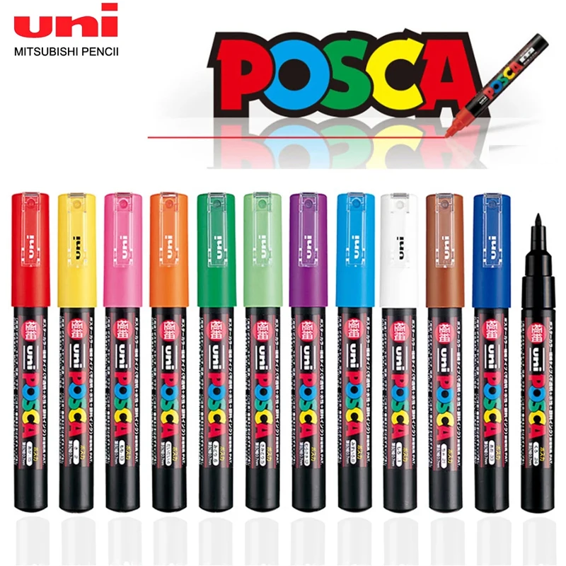 1buc Uni Posca Marker Vopsea, PC-1M 21 Culori, 0.7 mm, Extra Fine Bullet Point One,Pictură în Acrilic Marcarea Desen Graffiti Pixuri