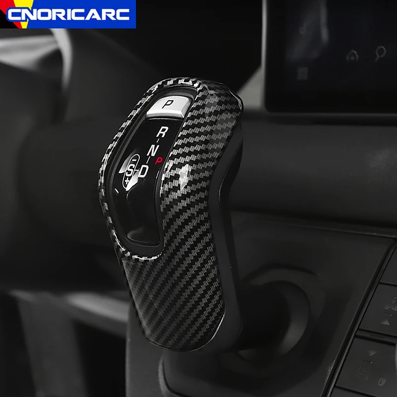 Fibra De Carbon De Culoare Neagra Auto Gear Shift Acopere Capul Trim Decor Pentru Land Rover Defender 110 2020-2022 Accesorii De Interior