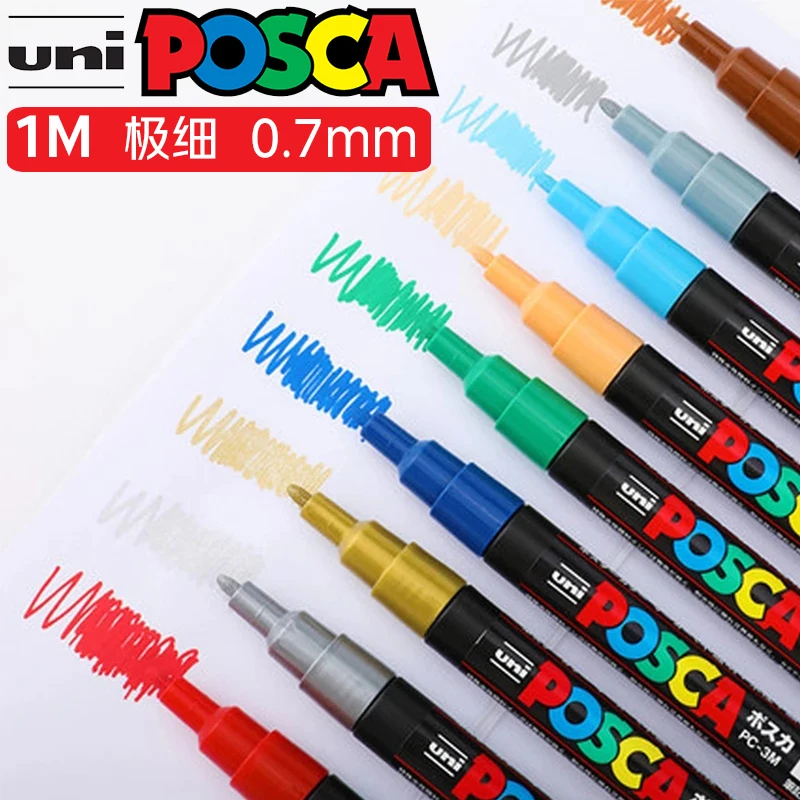 1buc Uni Posca Marker Vopsea, PC-1M 21 Culori, 0.7 mm, Extra Fine Bullet Point One,Pictură în Acrilic Marcarea Desen Graffiti Pixuri