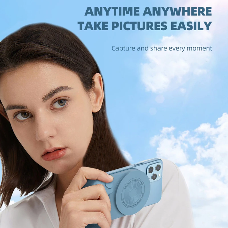 Magnetic Ocupa Camera Selfie de Rapel Suportul de Prindere de Mână Bluetooth Telefon Portabil Anti-shake Selfie Dispozitiv Magsafe Wireless de Încărcare