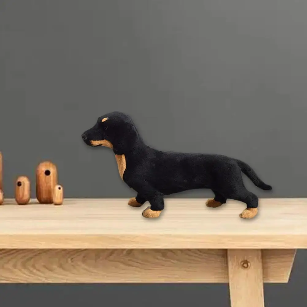 Simulare Drăguț Câine Jucării Realist Teckel Papusa Moale Și Netedă, Păr De Pluș Animal De Pluș Jucarii Copii, Cadouri De Ziua De Nastere