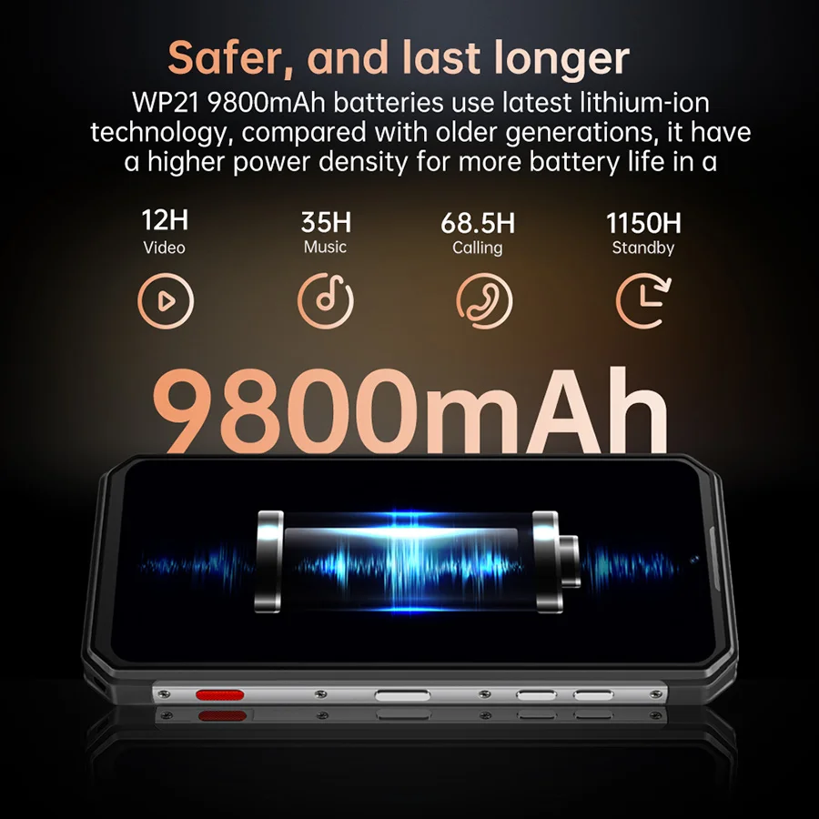 Oukitel WP21 256GB 12GB Rugged Smartphone Dual Ecran G99 6 mile 66W Rapid de Încărcare Telefon Mobil 6.78 FHD+ 120Hz 64MP Telefoane mobile