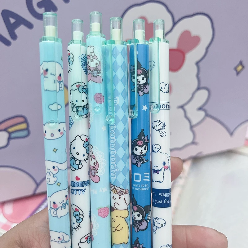 Noi Sanrio Pix cu Gel Kuromi Hello Kitty Cinnamoroll 10-50pcs Elevii Papetărie en-Gros Scrie Pixuri 0.5 Negru Birou Școală Pen