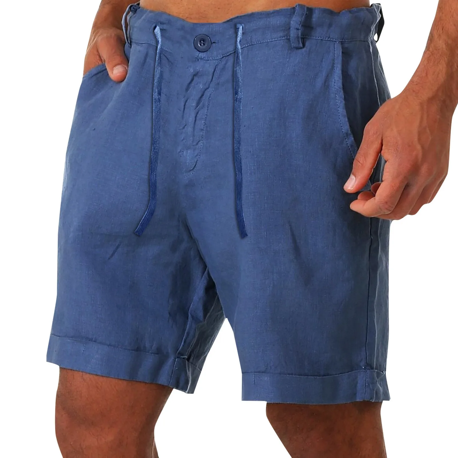 Primavara-Vara Casual pantaloni Scurti Mens de Moda de Lenjerie de pat din Bumbac pantaloni Scurți Cu Buzunare Pantaloni scurti Barbati Imbracaminte pantaloni de Trening шорты мужские