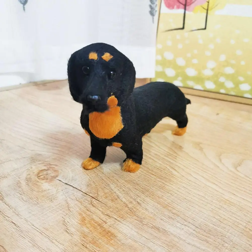 Simulare Drăguț Câine Jucării Realist Teckel Papusa Moale Și Netedă, Păr De Pluș Animal De Pluș Jucarii Copii, Cadouri De Ziua De Nastere