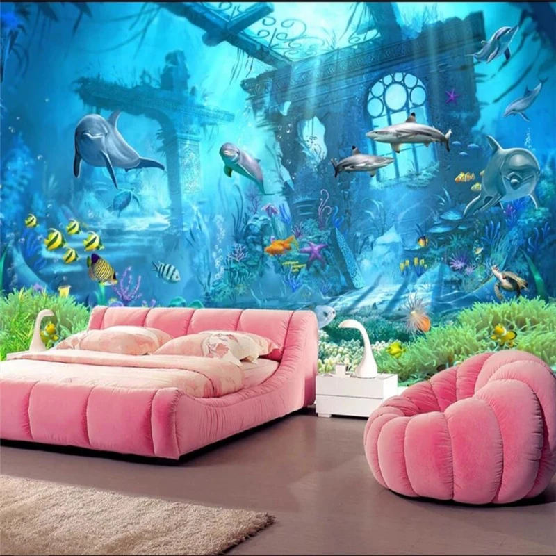 papel de parede Personalizate 3d foto tapet lume subacvatică living dormitor camera copiilor fundal de perete home decor mural